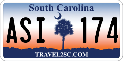 SC license plate ASI174