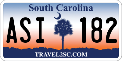 SC license plate ASI182