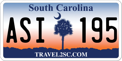 SC license plate ASI195
