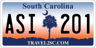 SC license plate ASI201