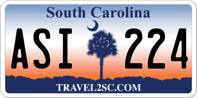 SC license plate ASI224