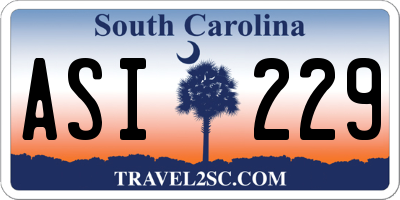 SC license plate ASI229