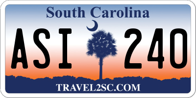 SC license plate ASI240