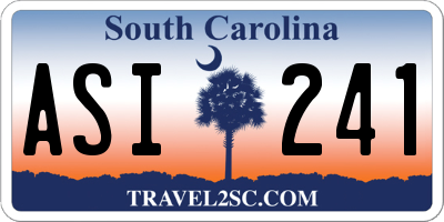 SC license plate ASI241