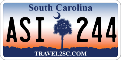 SC license plate ASI244