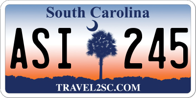 SC license plate ASI245
