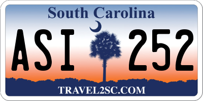 SC license plate ASI252