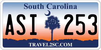 SC license plate ASI253