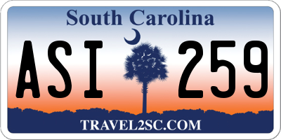 SC license plate ASI259