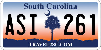 SC license plate ASI261