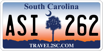 SC license plate ASI262