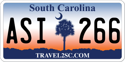 SC license plate ASI266
