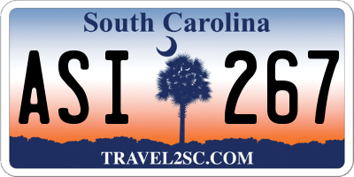 SC license plate ASI267