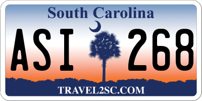 SC license plate ASI268