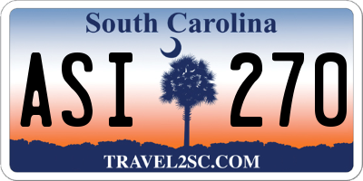 SC license plate ASI270