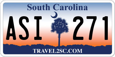 SC license plate ASI271