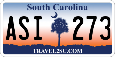 SC license plate ASI273