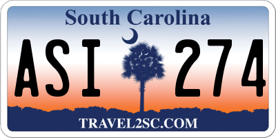 SC license plate ASI274