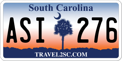 SC license plate ASI276