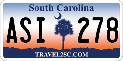 SC license plate ASI278