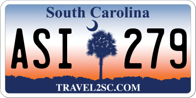 SC license plate ASI279