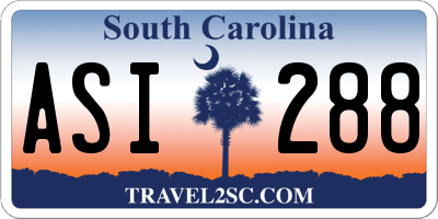 SC license plate ASI288