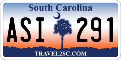 SC license plate ASI291