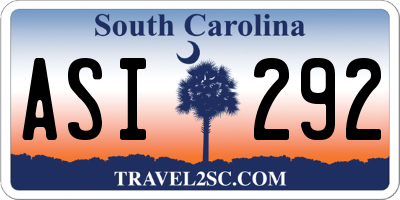 SC license plate ASI292