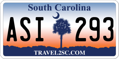 SC license plate ASI293