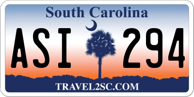 SC license plate ASI294