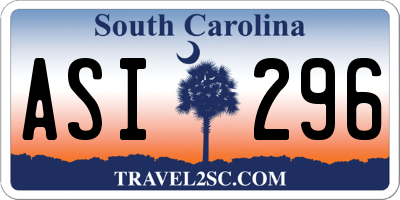 SC license plate ASI296