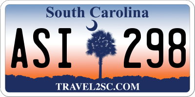 SC license plate ASI298