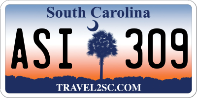 SC license plate ASI309