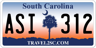 SC license plate ASI312