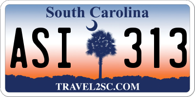 SC license plate ASI313