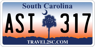 SC license plate ASI317