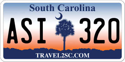 SC license plate ASI320