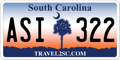 SC license plate ASI322