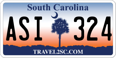 SC license plate ASI324