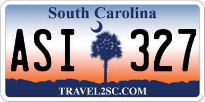 SC license plate ASI327
