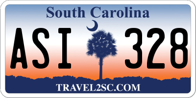 SC license plate ASI328