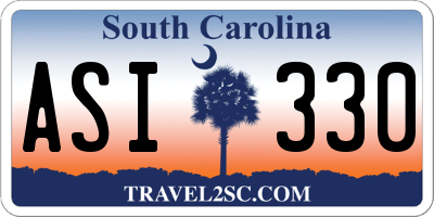 SC license plate ASI330