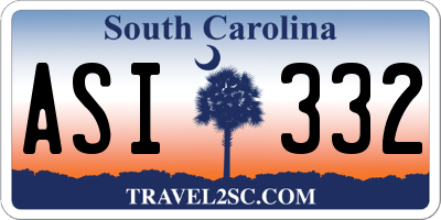 SC license plate ASI332