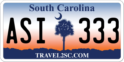 SC license plate ASI333