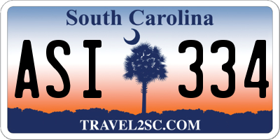 SC license plate ASI334