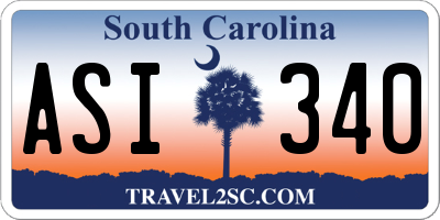 SC license plate ASI340