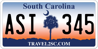 SC license plate ASI345