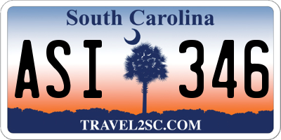 SC license plate ASI346