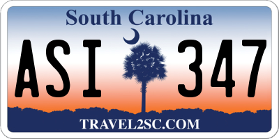 SC license plate ASI347