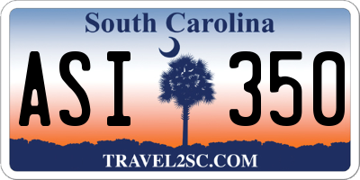 SC license plate ASI350
